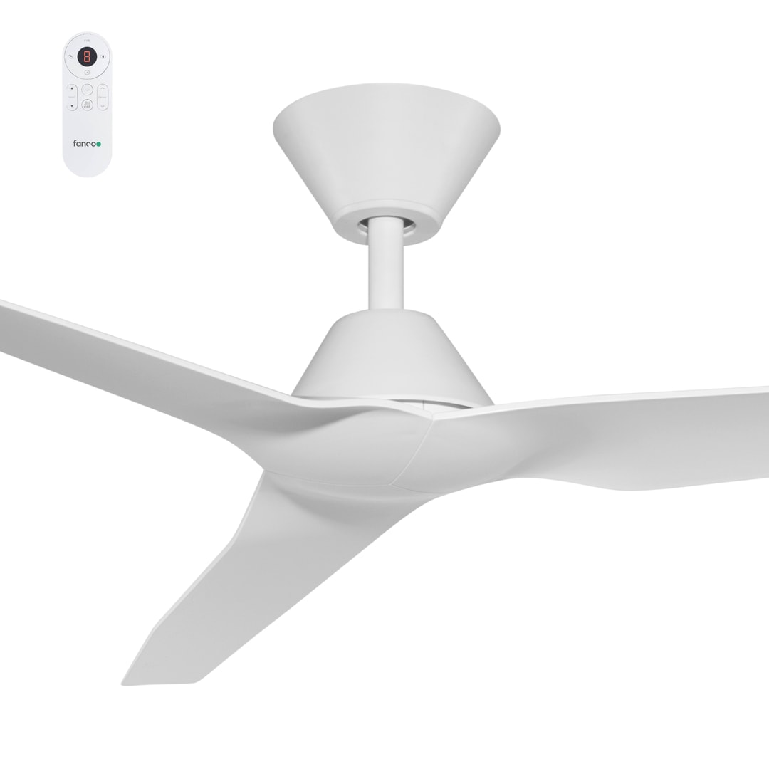 White Fanco Infinity-iD 48" Smart DC Ceiling Fan with Remote