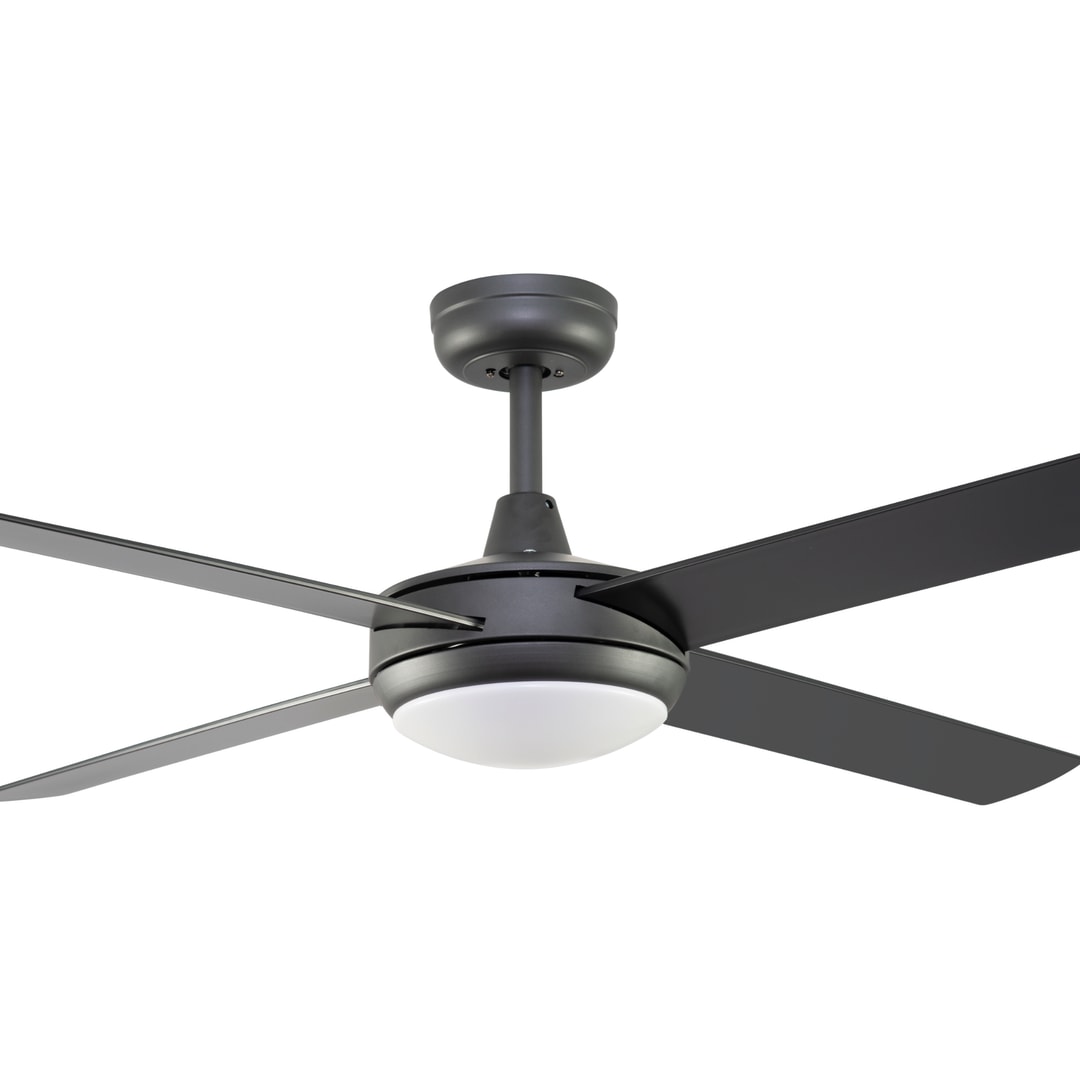 Black Fanco 52" Smart Eco Silent Deluxe DC Ceiling Fan With 18W CCT LED Light & Remote