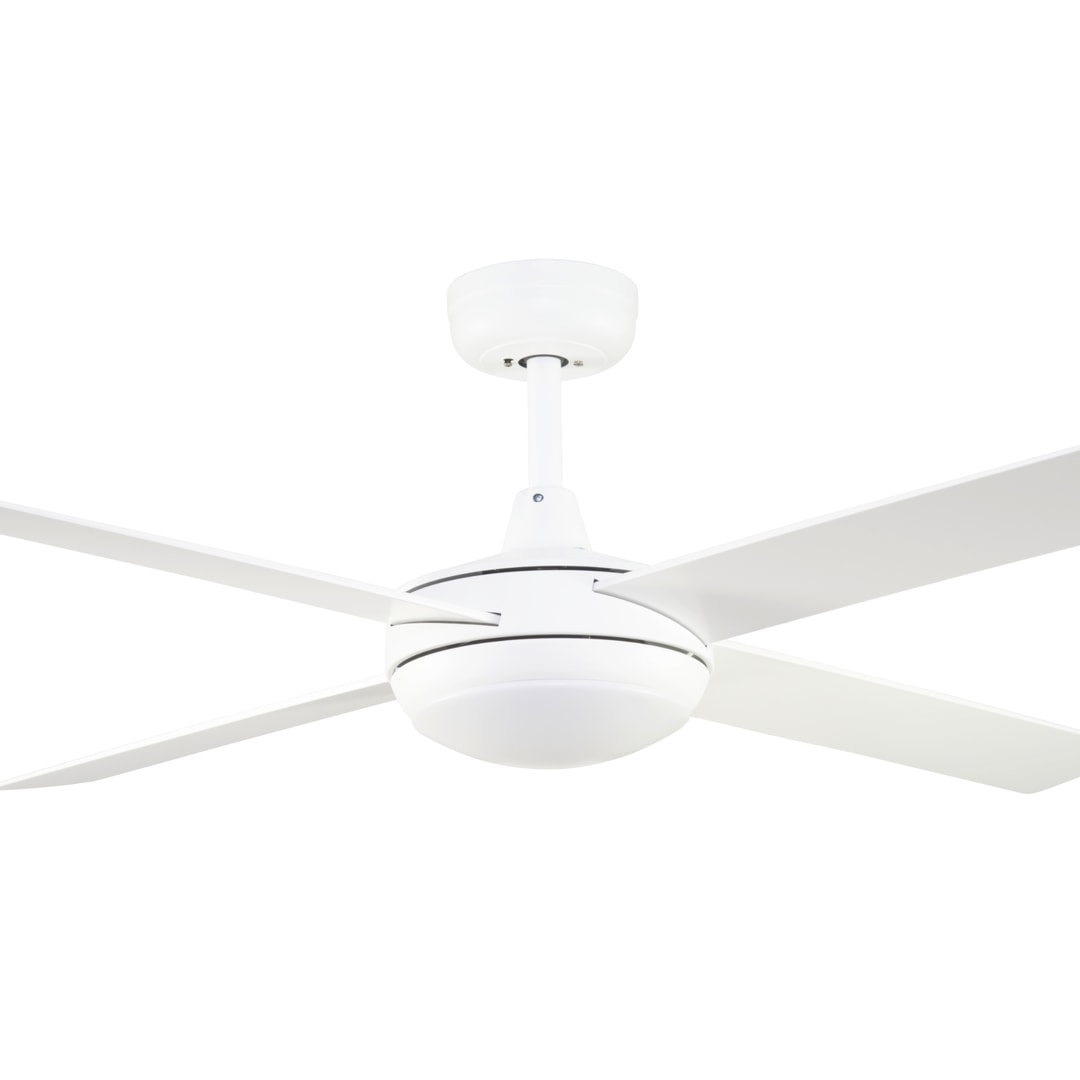 White Fanco 52" Smart Eco Silent Deluxe DC Ceiling Fan With 18W CCT LED Light & Remote