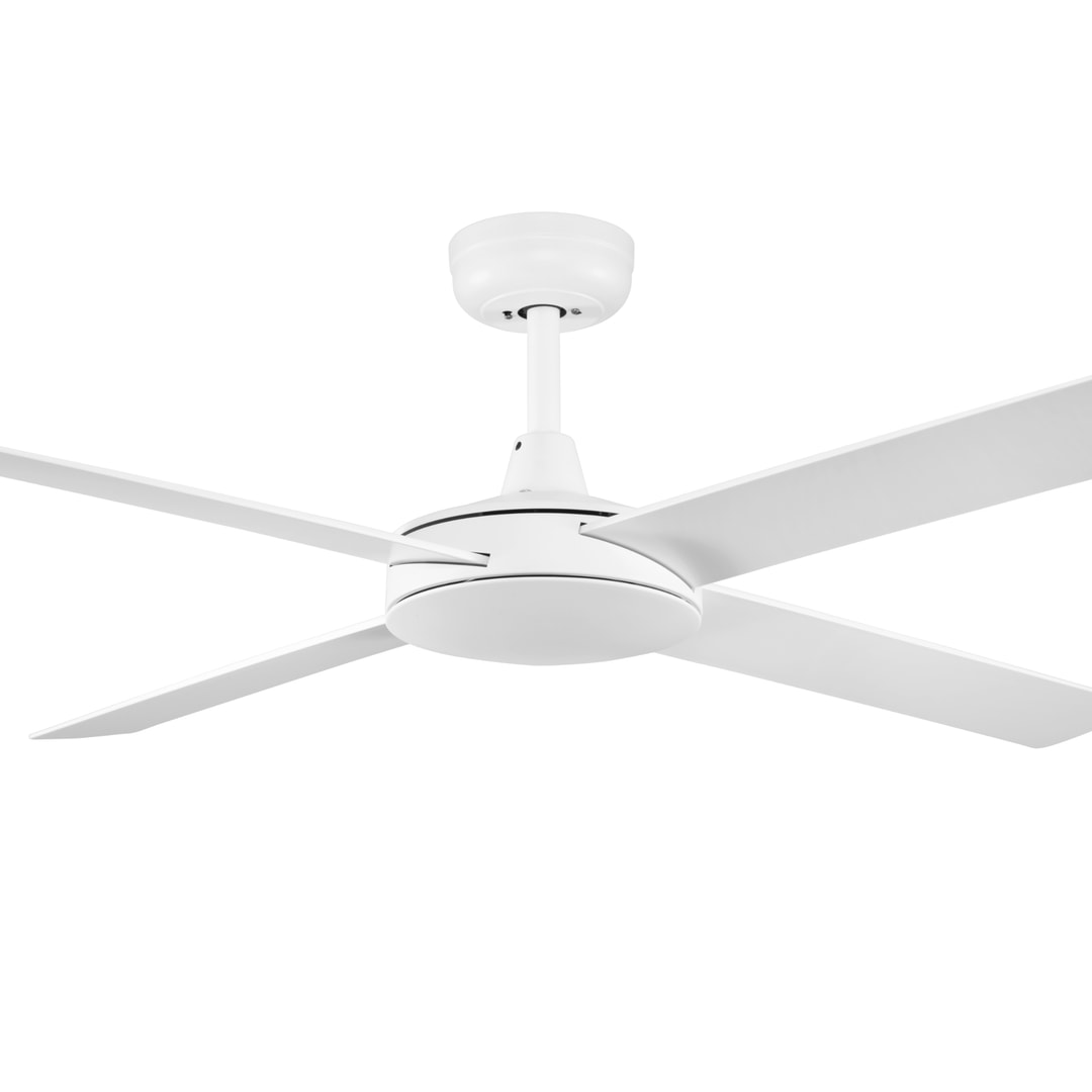 White Fanco 52" Smart Eco Silent Deluxe ABS DC Ceiling Fan With Remote